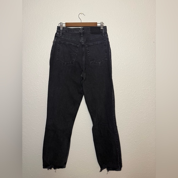 ABERCROMBIE The ‘90s Straight Ultra High Rise Distressed Stretch Jeans Size 29L - Picture 4 of 12